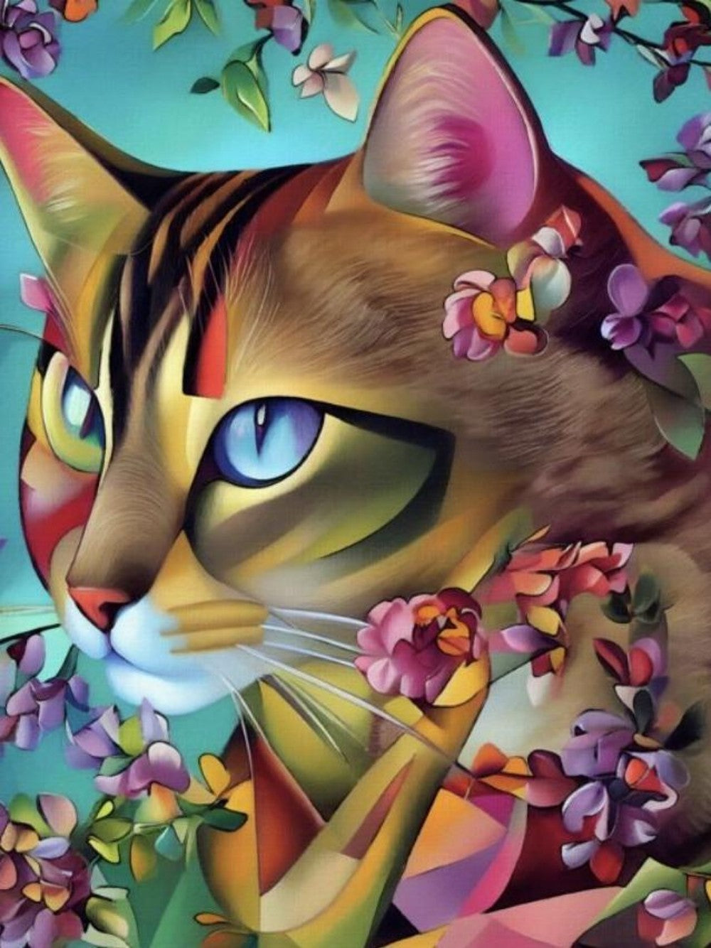 Colorful Cat | Diamond Painting