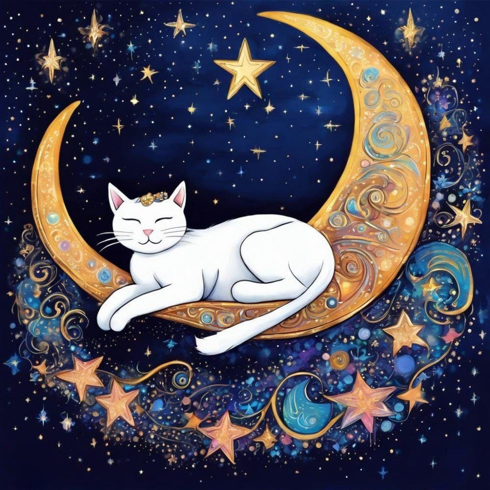 Midnight Cat | Diamond Painting