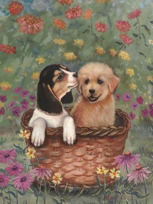 Cottage Garden Dog | Diamond Painting