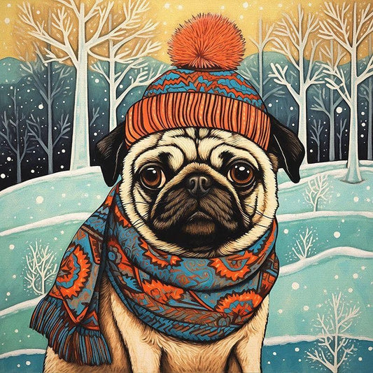 Dog Pug | Diamond Painting