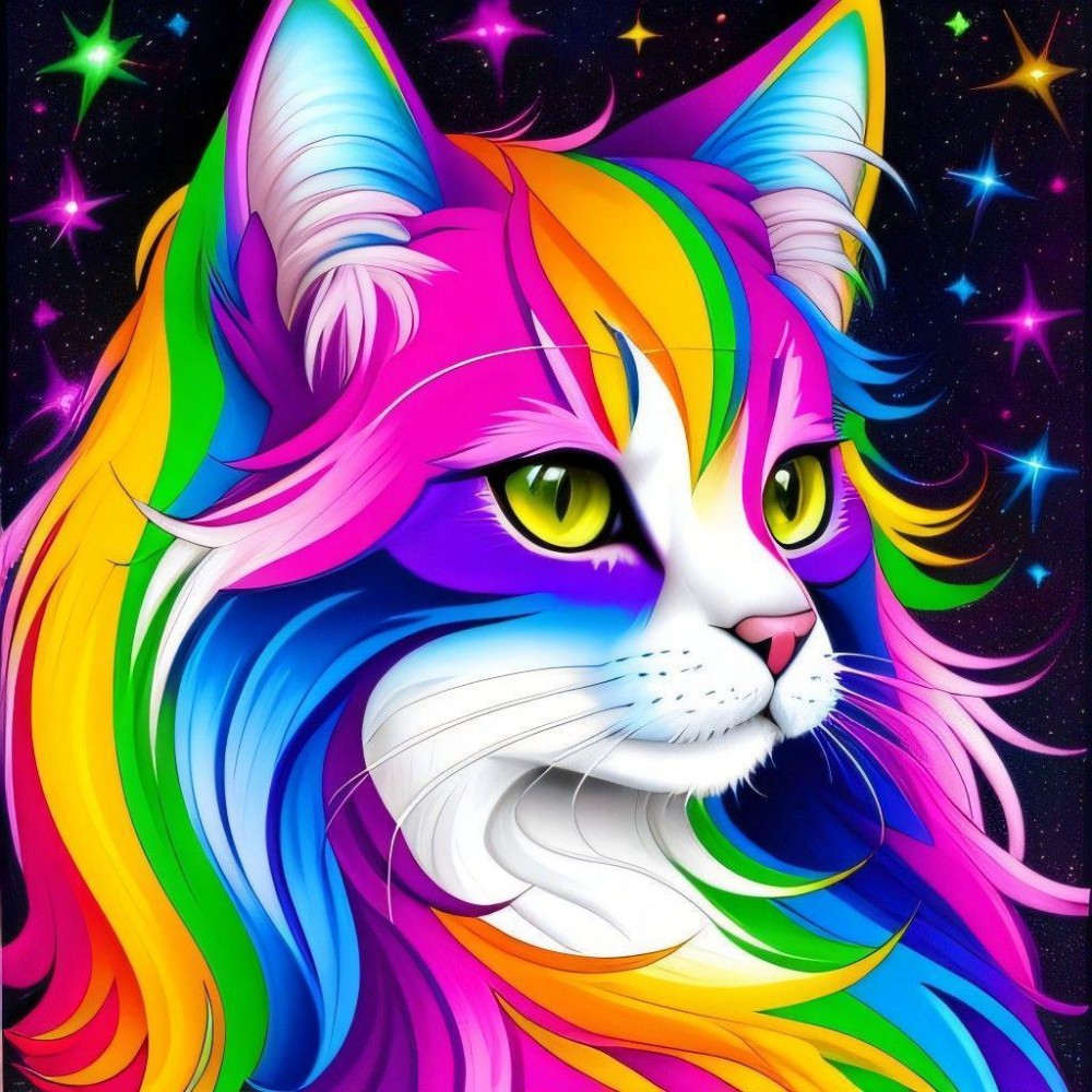 Colorful Cat | Diamond Painting