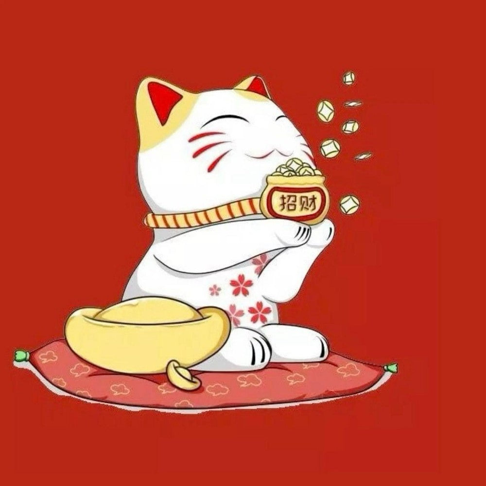 Bell Lucky Cat | Diamond Painting