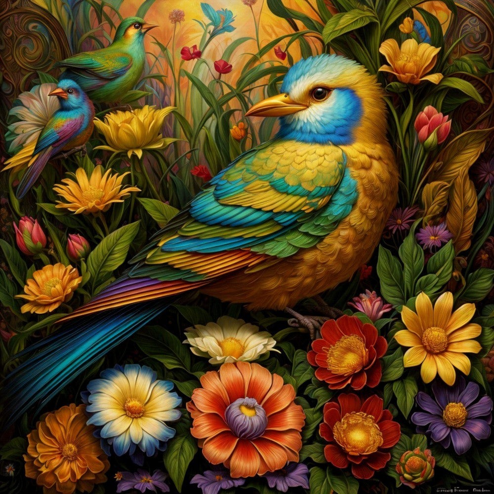 Birds and Flowers | Diamond Painting