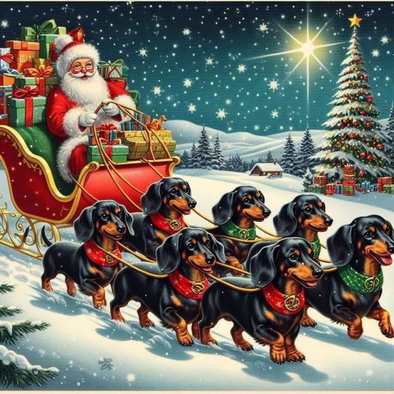 Christmas Dog | Diamond Painting