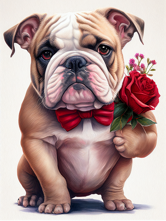 Dog English Bulldog | Diamond Painting