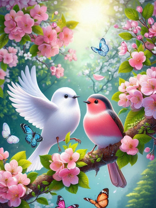 Birds and Flowers | Diamond Painting