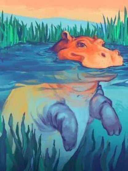 Hippo | Diamond Painting