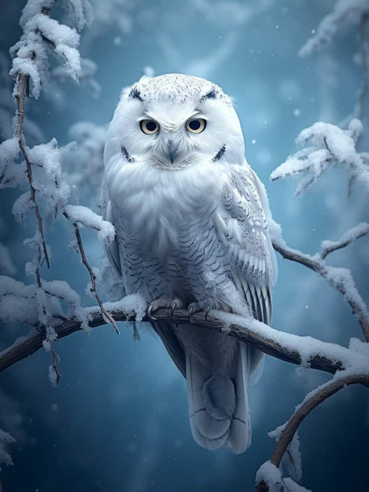 Snowy owl (White Owl) | Diamond Painting