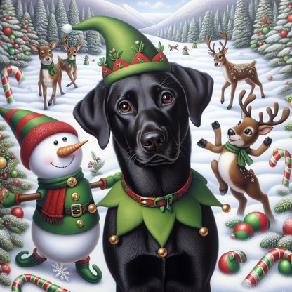 Black Labrador Dog | Diamond Painting