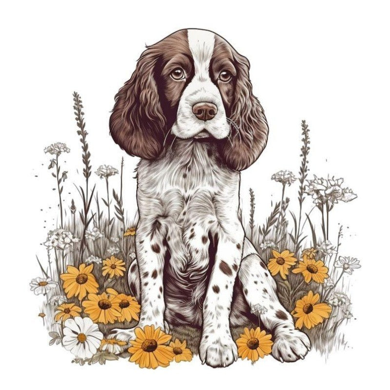 Brittany Spaniel Dog | Diamond Painting