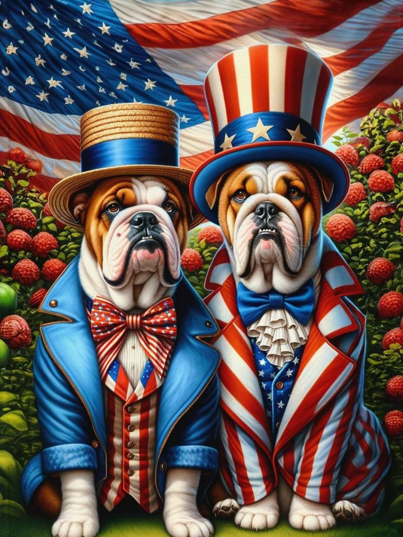 Dog English Bulldog | Diamond Painting