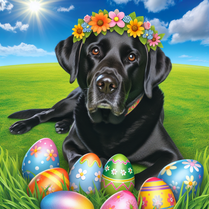 Black Labrador Dog | Diamond Painting