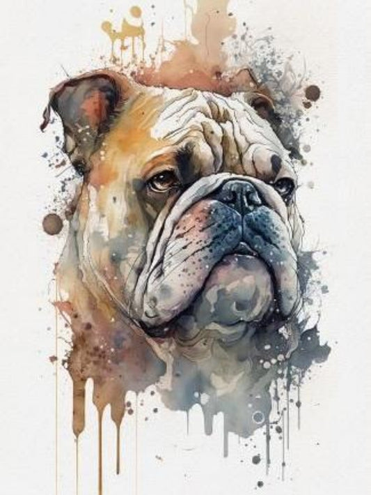 Dog English Bulldog | Diamond Painting