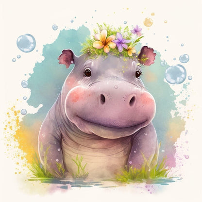 Hippo | Diamond Painting