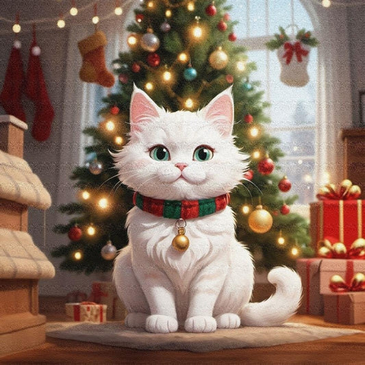 Christmas cat | Diamond Painting