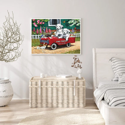 Driving Dog Great Dane | Diamond Painting