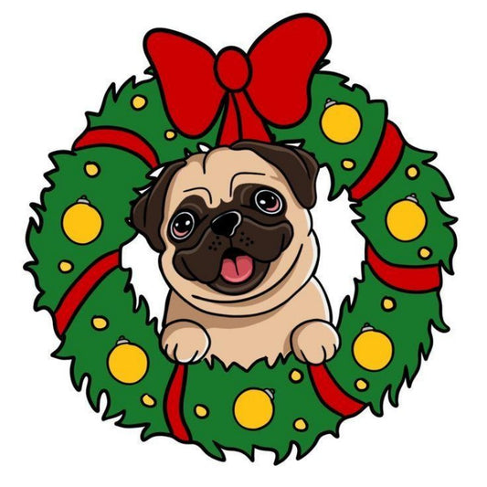 Christmas Dog | Diamond Painting