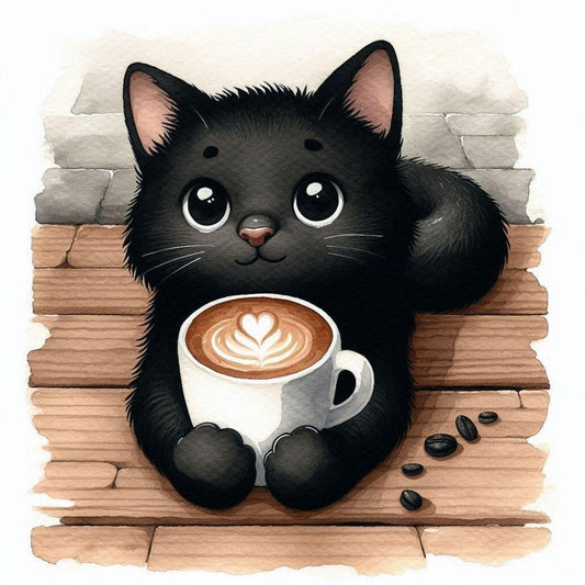 Cat Cafe Coffee | Diamond Painting