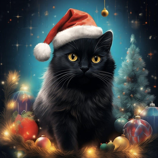 Christmas cat | Diamond Painting