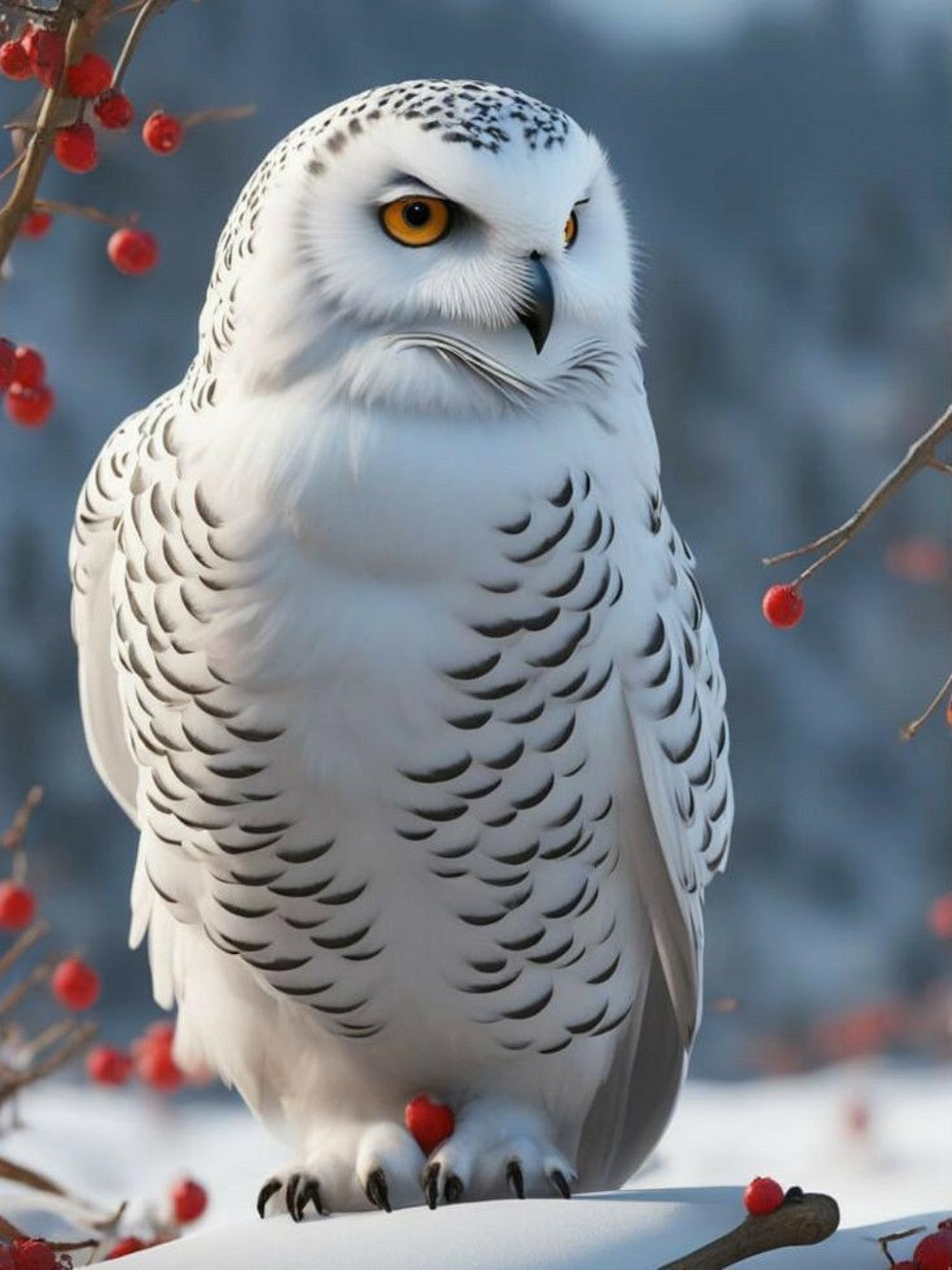 Snowy owl (White Owl) | Diamond Painting