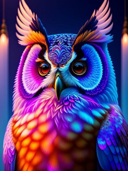 Colorful Owl | Diamond Painting