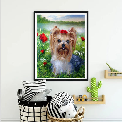 Cute Dog Yorkie | Diamond Painting