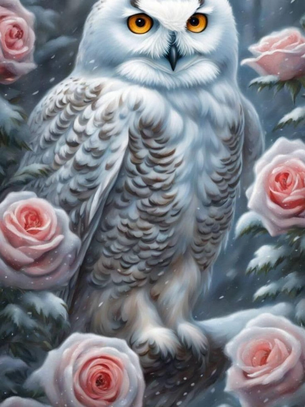 Snowy owl (White Owl) | Diamond Painting