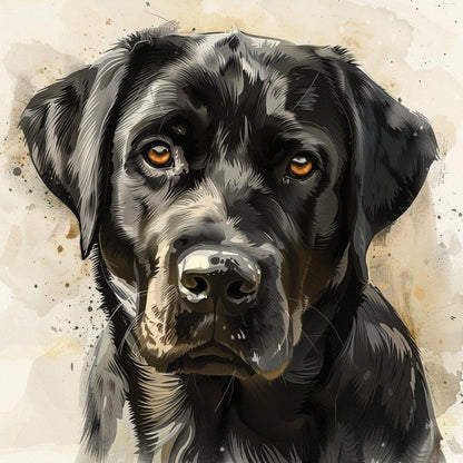 Black Labrador Dog | Diamond Painting