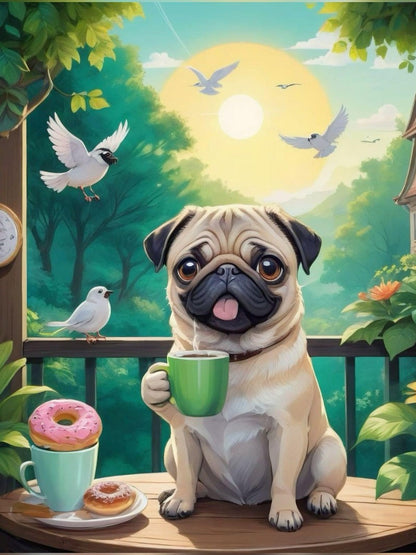 Dog Pug | Diamond Painting