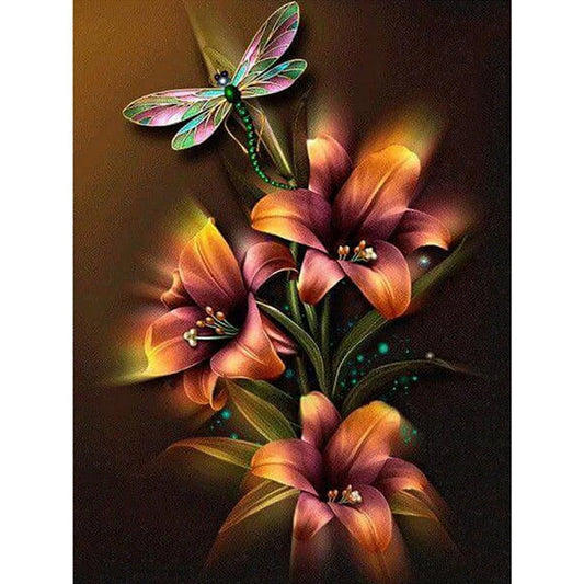 Dragonfly Flower | Diamond Painting