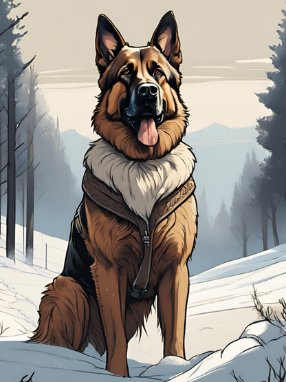 Dog German Shepherd | Diamond Painting