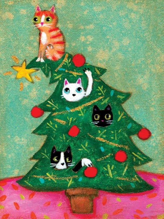 Christmas cat | Diamond Painting