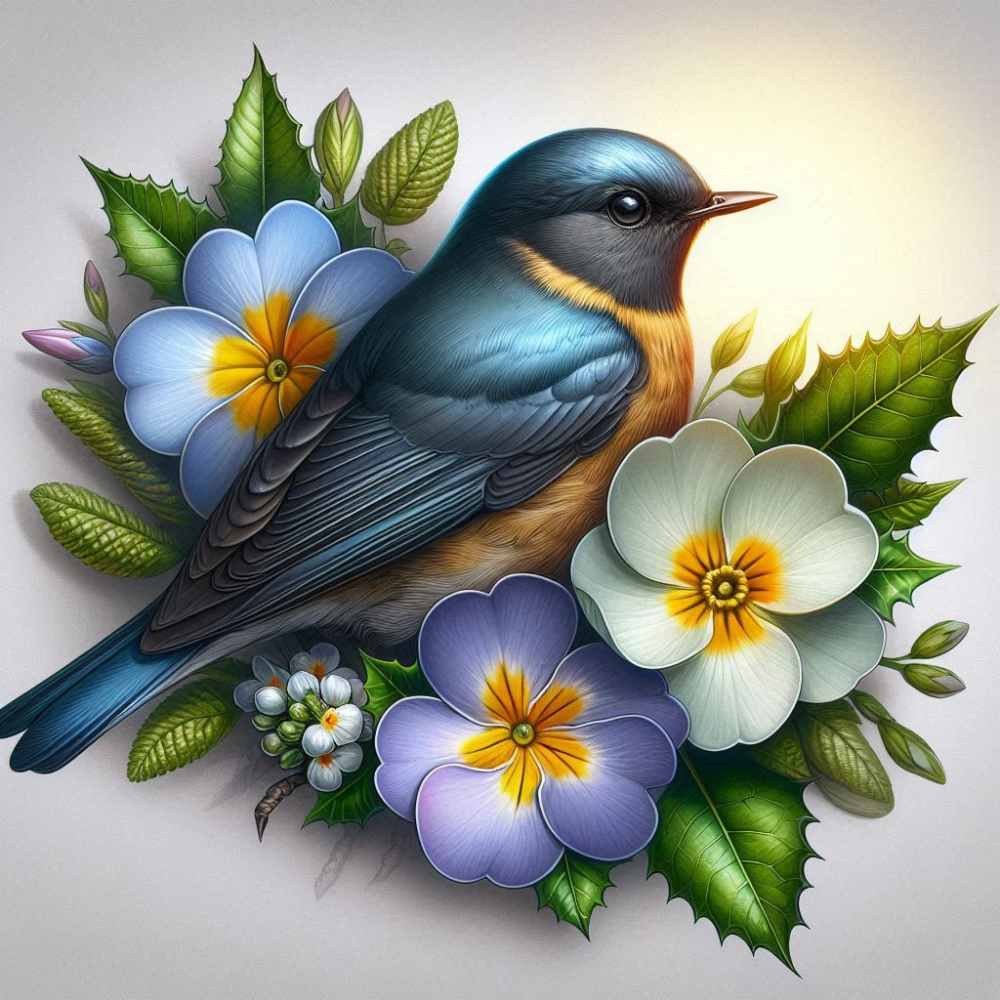 Birds and Flowers | Diamond Painting