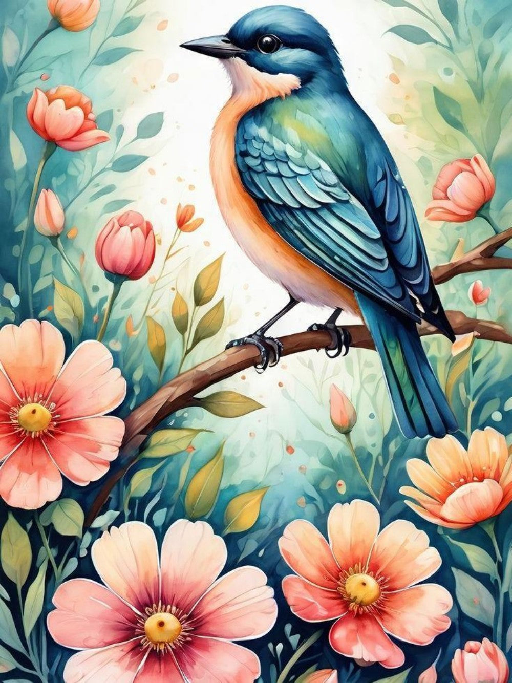 Birds and Flowers | Diamond Painting