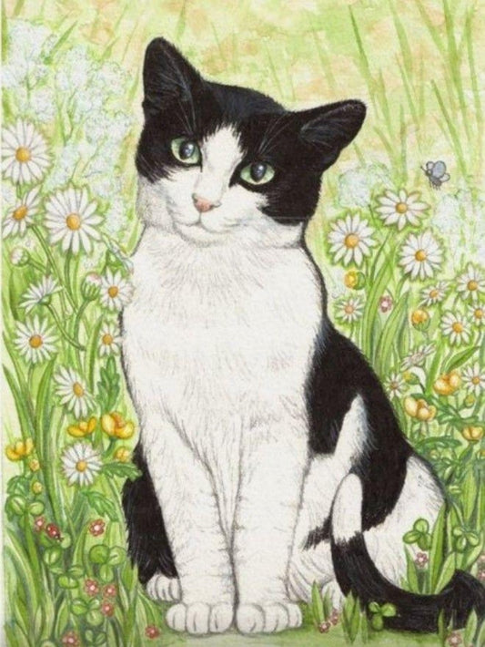 Tuxedo Cat  | Diamond Painting