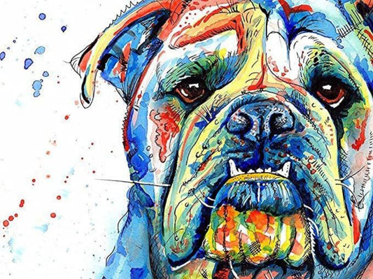 Dog English Bulldog | Diamond Painting