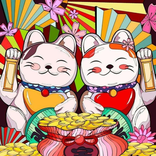 Bell Lucky Cat | Diamond Painting