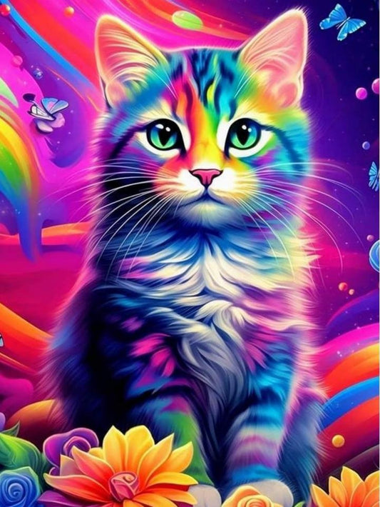 Colorful Cat | Diamond Painting