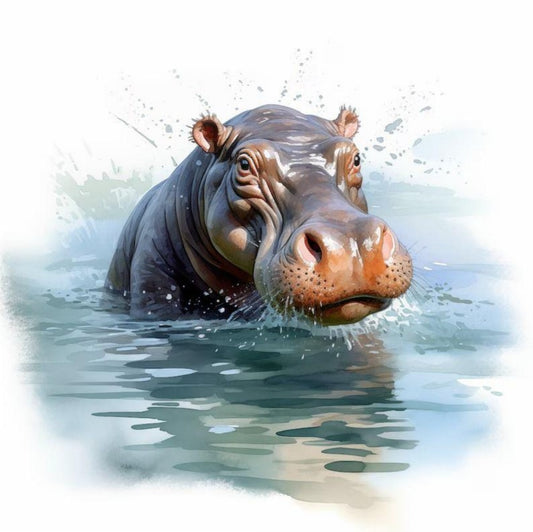 Hippo | Diamond Painting