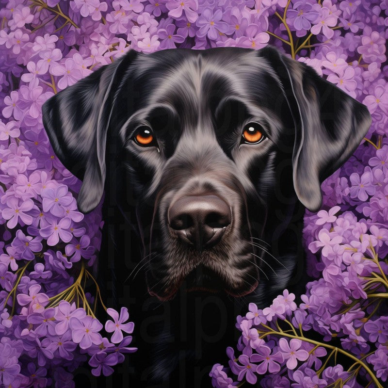 Black Labrador Dog | Diamond Painting