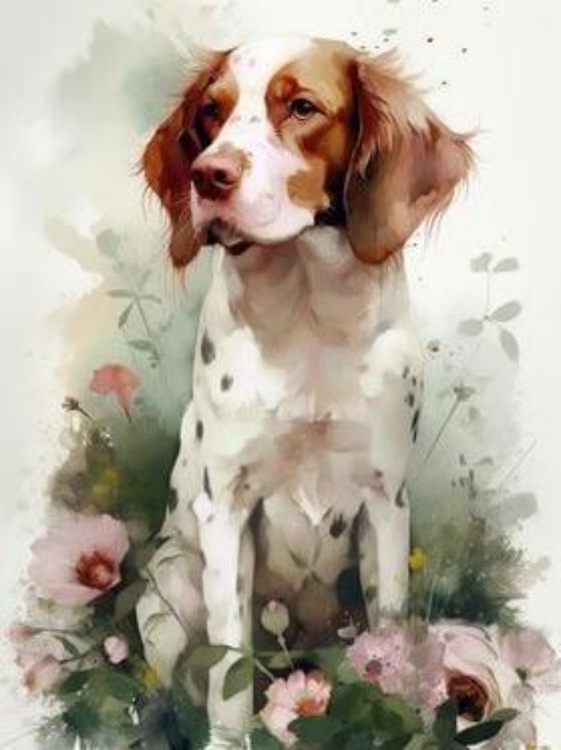 Brittany Spaniel Dog | Diamond Painting