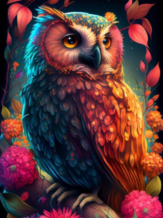 Colorful Owl | Diamond Painting