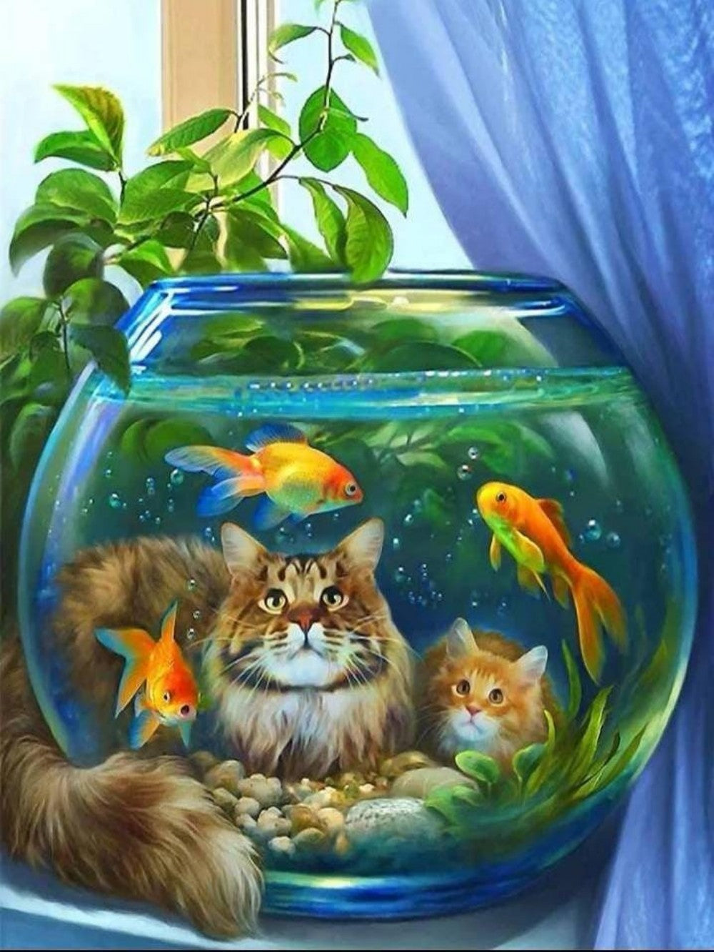 Cat Fish | Diamond Painting