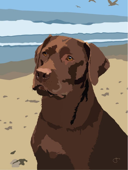 Chocolate Labrador Dog | Diamond Painting