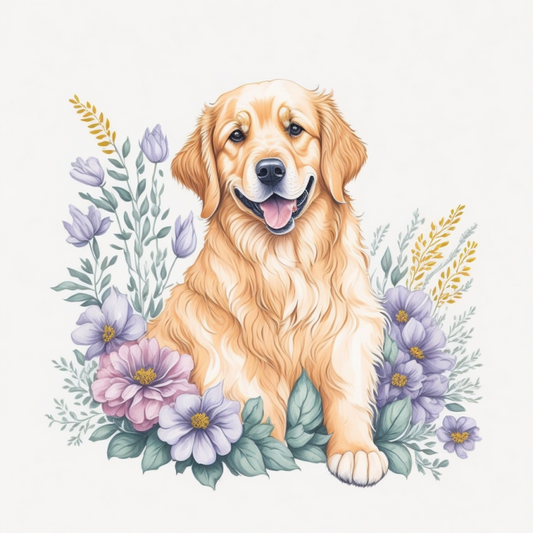 Golden Retriever Dog | Diamond Painting