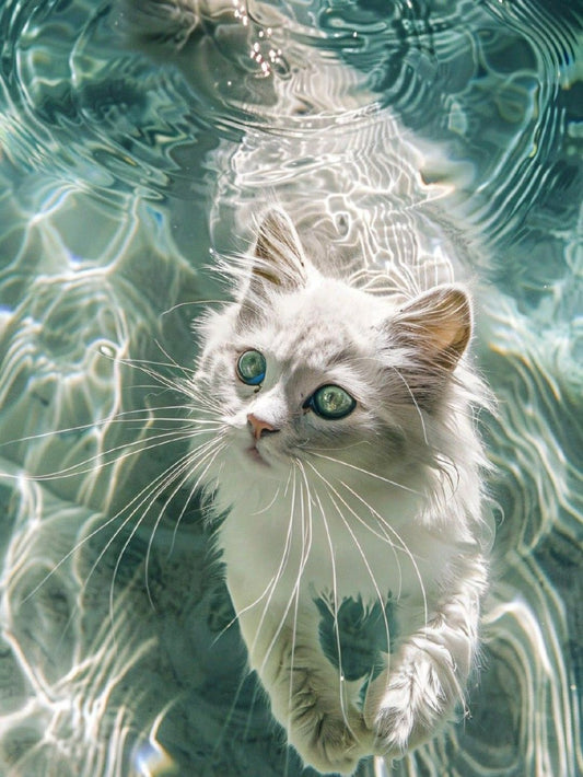 Pool Cat | Diamond Painting