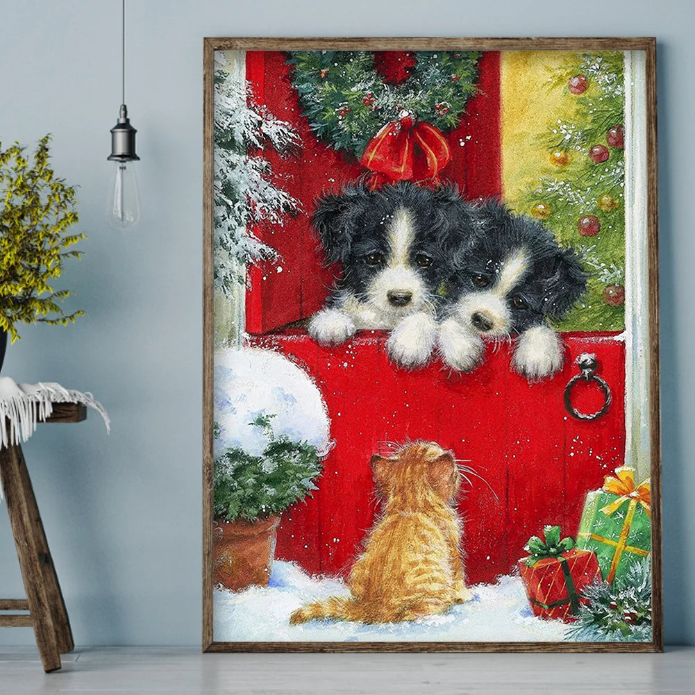 Christmas Dog | Diamond Painting