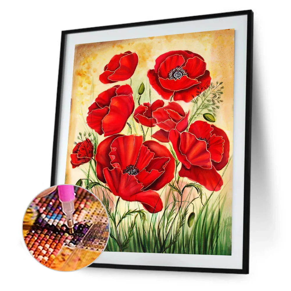 Red Flower | Diamond Painting