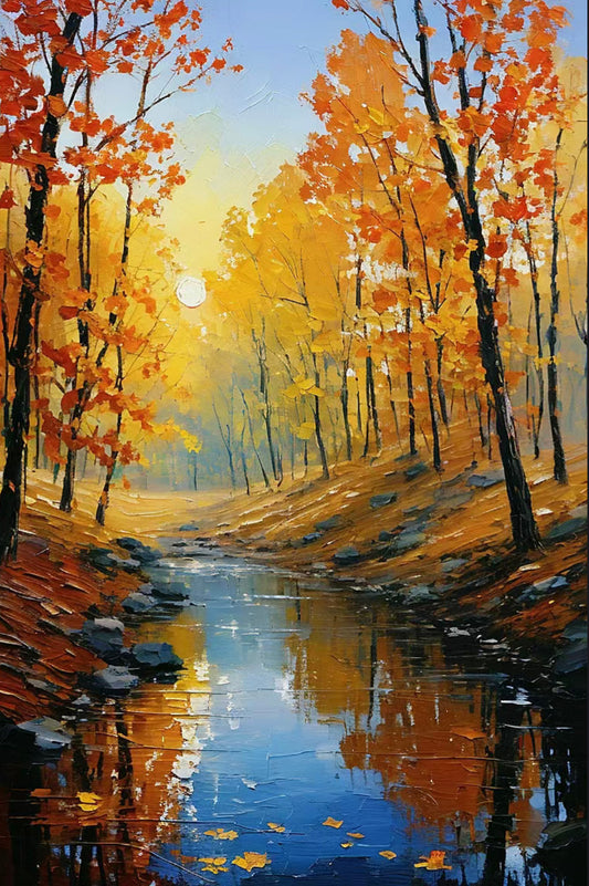 Autumnal Woods | Cross Stitch Embroidery