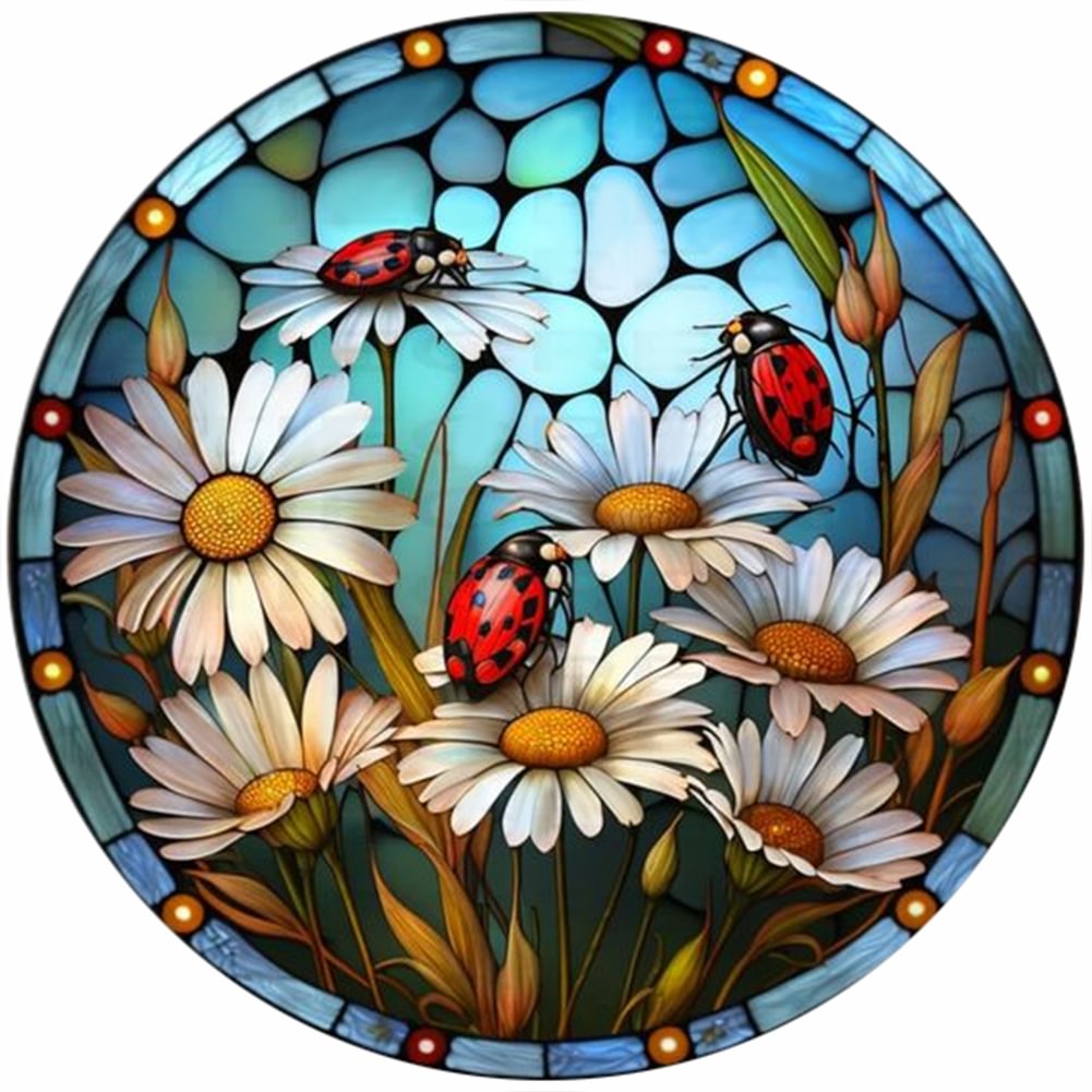 Glass Stained Flowers | Diamond Painting